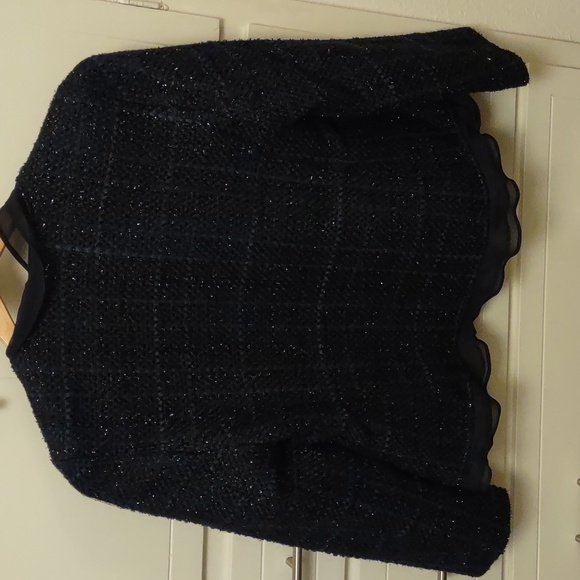 Vince Camuto embellished tweed ruffle jacket - Picture 9 of 12